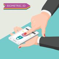 Biometric ID Background Vector Illustration