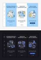 E-trash reducing strategy onboarding vector template