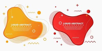 Set of abstract modern graphic elements. Shapes and lines and dynamic colored gradations. Gradient abstract banner with flowing fluid shapes. Templates for logo design or presentations. vector
