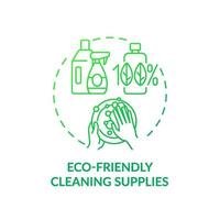 Icono de concepto de suministros de limpieza ecológica vector