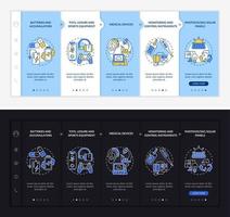E-trash classification onboarding vector template