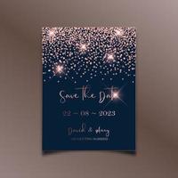 Elegant save the date invitation design vector