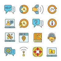 Contact and Customer Support Icons set vector