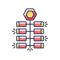 Chinese firecrackers RGB color icon vector