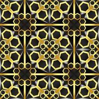 This is a vintage golden texture in an oriental style with honeycombs vector