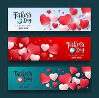 Fathers day sale banner background vector