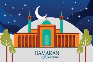 ilustración de celebración de ramadán mubarak vector