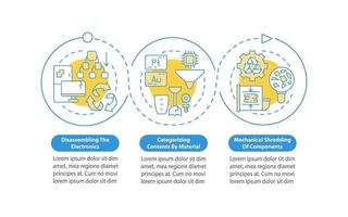 E-trash recycling paces vector infographic template