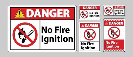 Danger No Fire Ignition Symbol Sign On White Background vector