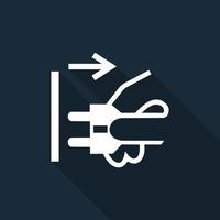 Disconnect Mains Plug From Electrical Outlet Symbol vector