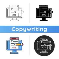 Website content icon vector