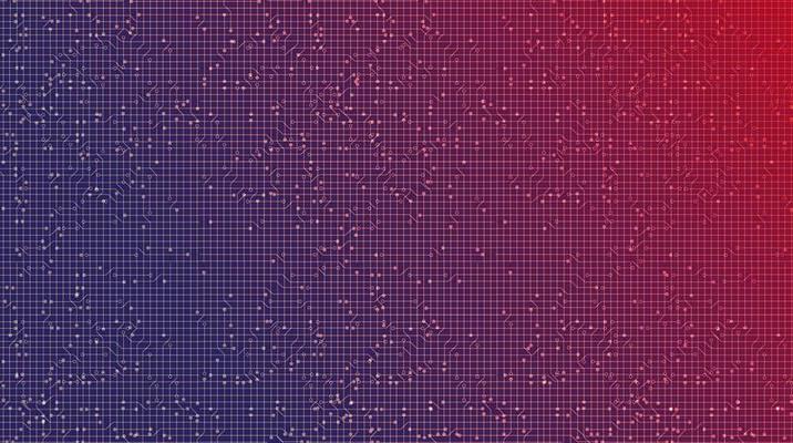 Light Purple Circuit Microchip on Technology Background