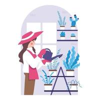 Gardening at Home in Flat Design vector