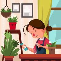 Gardening at Home in Flat Design vector