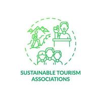 Sustainable tourism associations concept icon vector