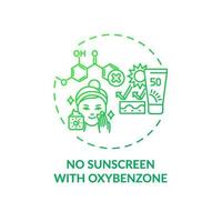 No sunscreen with oxybenzone concept icon vector