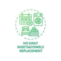 No daily sheets and towels replacement concept icon vector