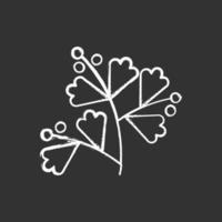 Sagebrush chalk white icon on black background vector