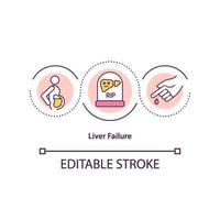 Liver failure concept icon vector