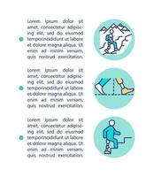 Ground compliance and rotation concept line icons with text vector