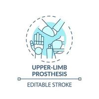 Upper-limb prosthesis concept icon vector