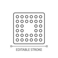 Cpu socket linear icon vector