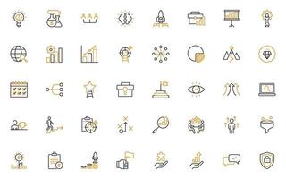 set of start up thin line icons vector