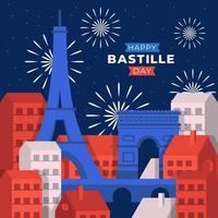 Bastille Day Celebration Background vector