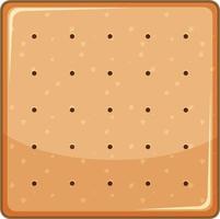 Square biscuit in cartoon style isolated vector