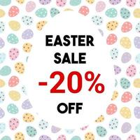 Easter sale banner. Special offer Easter discount. Vector illustration. Print and web design