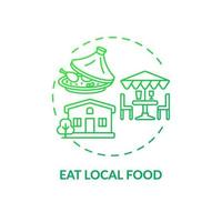 Eat local food concept icon vector