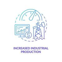 Increased industrial production concept icon vector