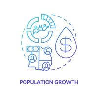 Population growth concept icon vector