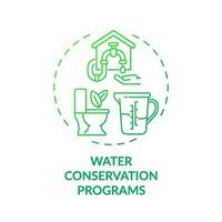 Water conservation programs concept icon vector