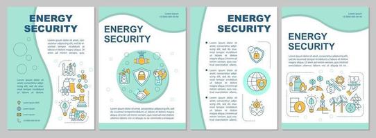 Energy security brochure template vector