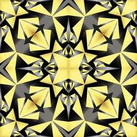 This is a vintage golden kaleidoscope texture in an oriental style vector
