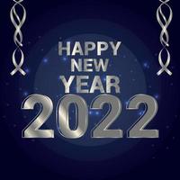 Happy new year celebration greeting card with creative text effect on beautiful background vector