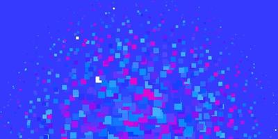 Telón de fondo de vector rosa claro, azul con rectángulos.