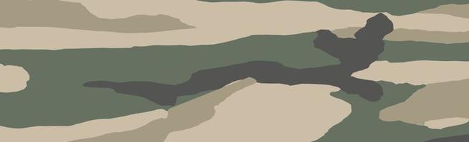 Military or hunting panoramic khaki geometric seamless pattern - Vector