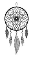 ISOLATED IMAGE OF A DREAM CATCHER ON A WHITE BACKGROUND vector