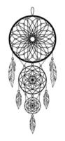 ISOLATED IMAGE OF A DREAM CATCHER ON A WHITE BACKGROUND vector