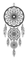 ISOLATED IMAGE OF A DREAM CATCHER ON A WHITE BACKGROUND vector