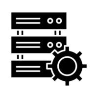 icono de configuración de la base de datos vector