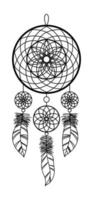 ISOLATED IMAGE OF A DREAM CATCHER ON A WHITE BACKGROUND vector