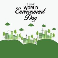 Vector illustration of a Background for World Environment Day.