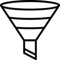 Line icon for filtering vector
