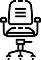 Line icon for chair vector