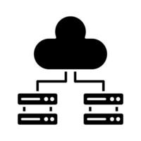 icono de servidores en la nube vector