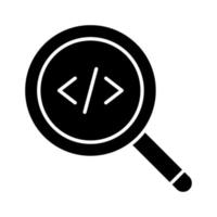 icono de código de búsqueda vector