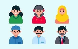 People General Avatar Collection Set vector